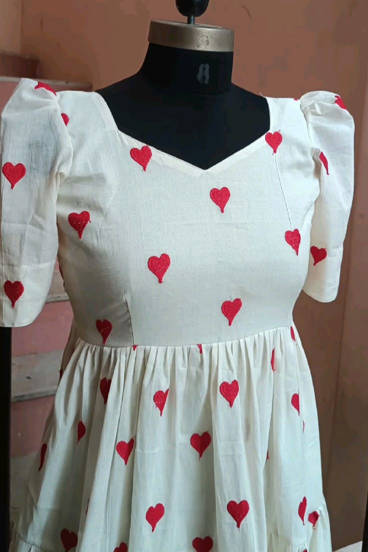 Heart mini dress for women