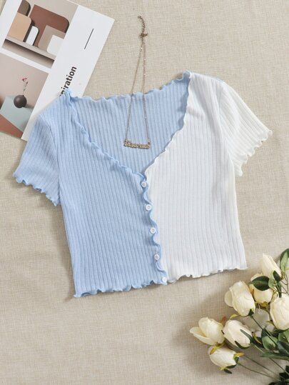 Korean aesthetic crop top