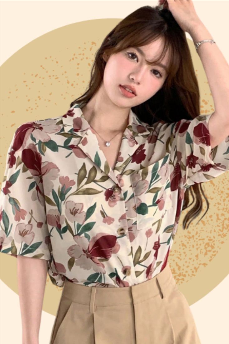 Oversized printed half shirt for womon