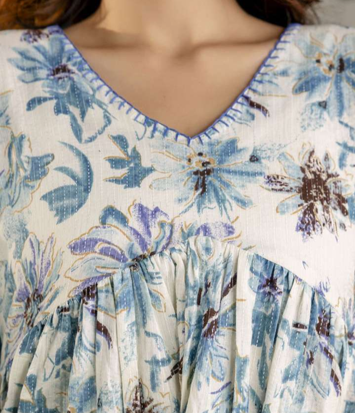 Kantha patter trending printed top