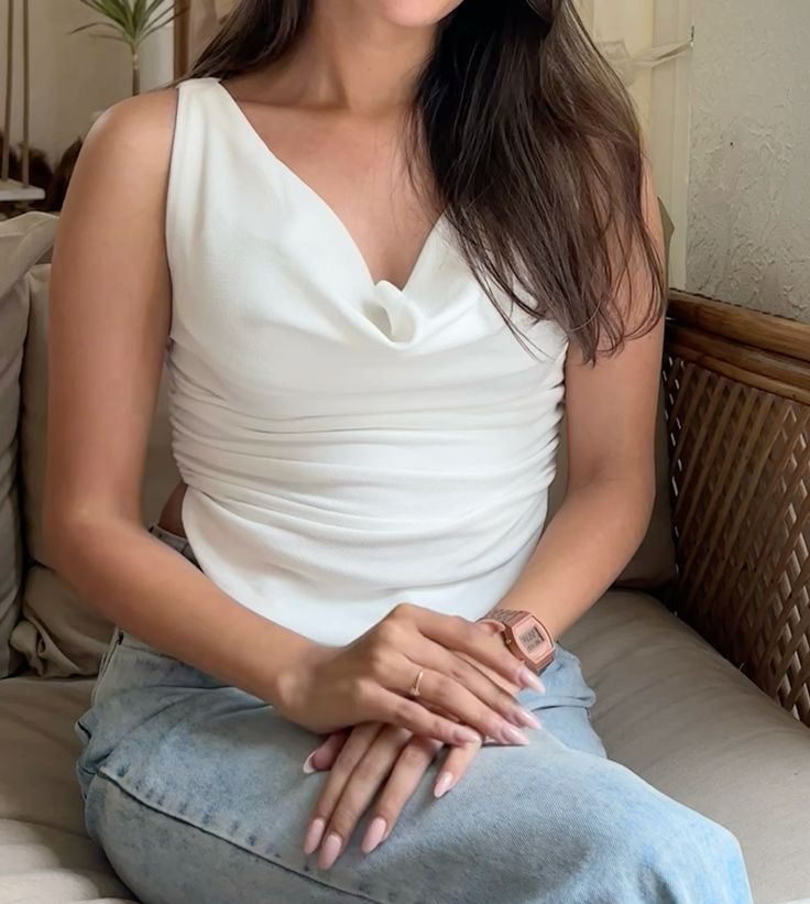 Women stretchable Draped Crop Top