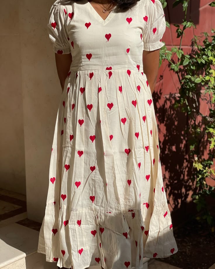 Heart mini dress for women