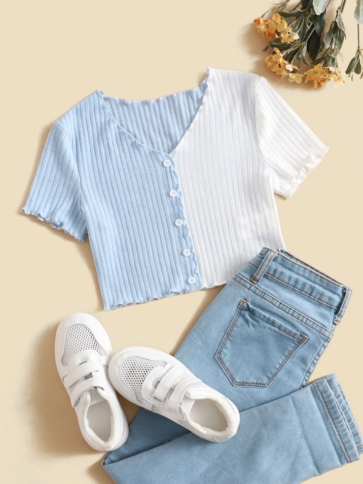 Korean aesthetic crop top