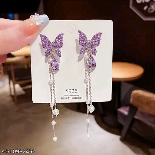 Shuma Jewelry Celestique Purple Butterfly Earrings