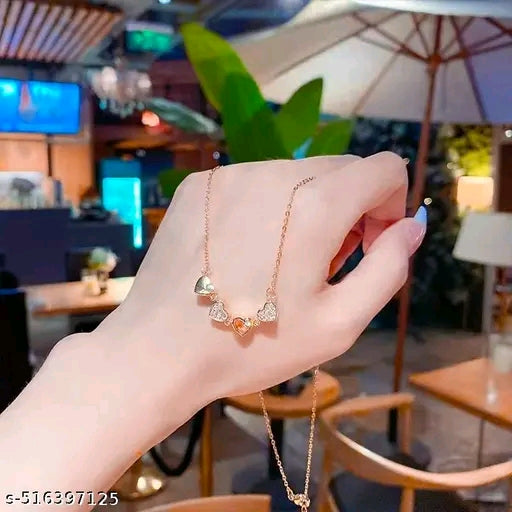 ROYATTO Japanese & Korean Stylish Heart Necklace