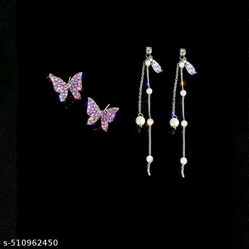 Shuma Jewelry Celestique Purple Butterfly Earrings
