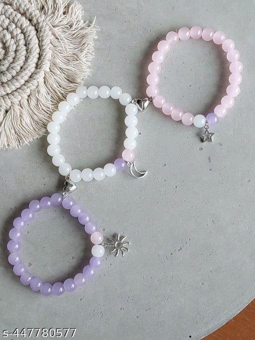 Octagon Hub Star Moon Sun Beads Bracelet