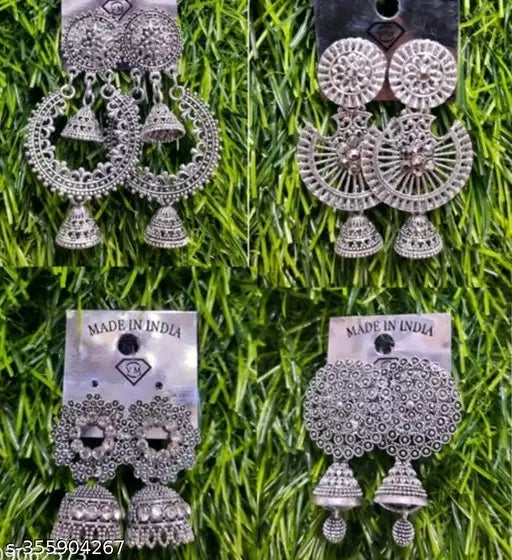 Oxidised Silver Earrings