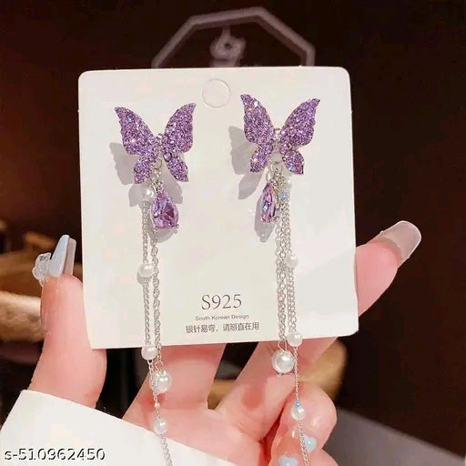 Shuma Jewelry Celestique Purple Butterfly Earrings