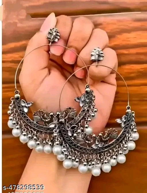 Black peacock Earring pack of 2