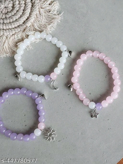 Octagon Hub Star Moon Sun Beads Bracelet