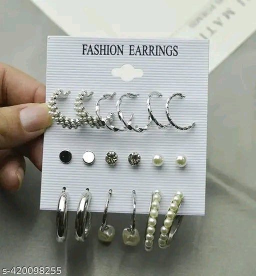 Silver Plated  Earring Set